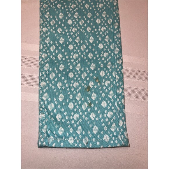 Levis 524 Size 9M Too Superlow Skinny Black Label Aqua Pattern Jeans - Picture 3 of 11